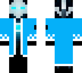 white and blue coat