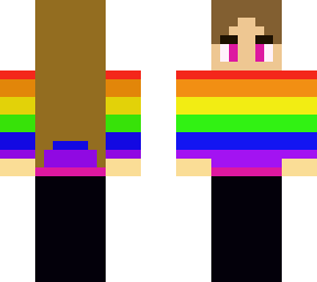 girl with rainbow hoodie