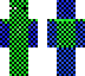 green and blue chainmael