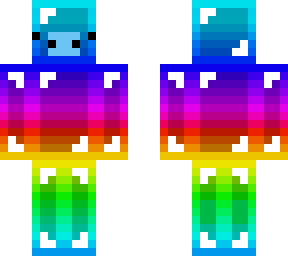 rainbow fade pixel cube pig