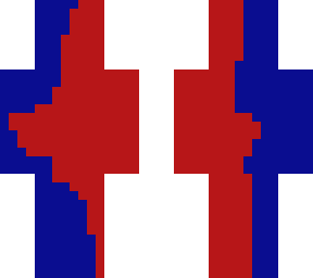 azul y rojo