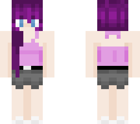 bebcamille summer with purple hair.