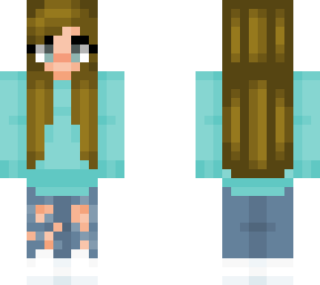 blue-sweatered girl