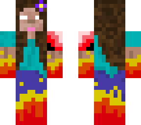 girls version of herobrine out of the flames