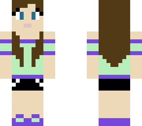 green and purple shirt girl