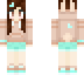 mint chocolate bunny hoodie and headphones