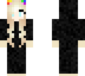 rainbow kitty in black pjs