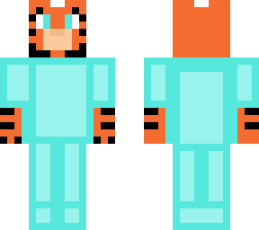 tiger with diamond armor (without a helmet)
