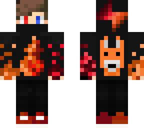 updated red/orange flame boy with fox