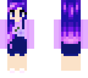 ~galaxy hair overalls girl~