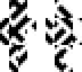 black and white
