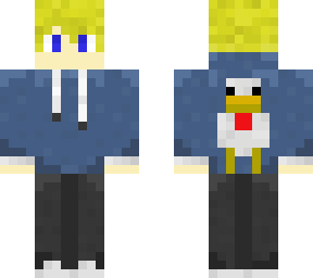 blonde boy, chicken hoodie