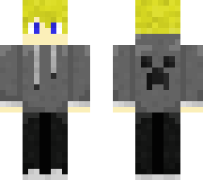 blonde boy, creeper hoodie (with more detailed hair)
