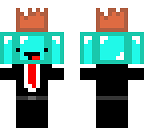 diamond noob holding a cake for a marry
