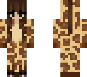 giraffe onesie girl with brown bunny slippers