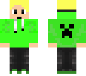 green hoodie