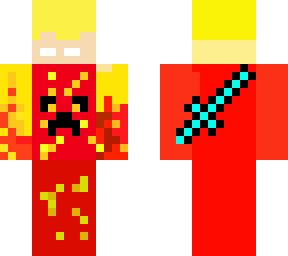 leo in lava suit (taken over by a herobrine