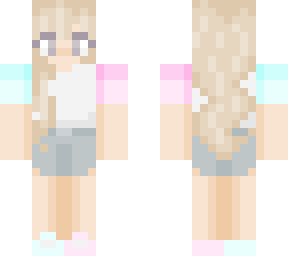pastel soft girl with cotton candy sleeves