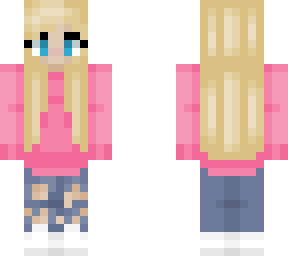 pink sweater blondie