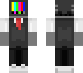 tv head in a vest