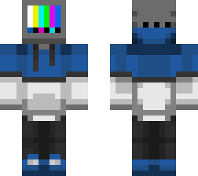 tv head in blue and white hoodie edited