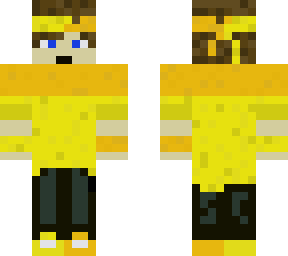 yellow and orange male skin with headband