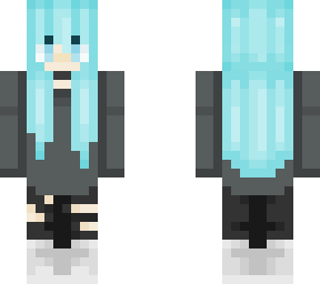blue haired girl