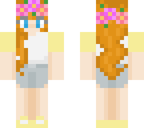 cute flower crown girl with brown hair