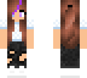girl with purple strike in hair (edited, not mine)