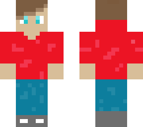 guy with a red jacket and jeans