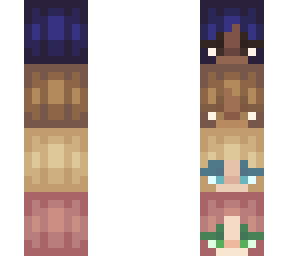 hair color, skin color, eye color (base)