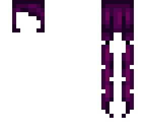 hb - long double pigtails - dark purple fade magenta