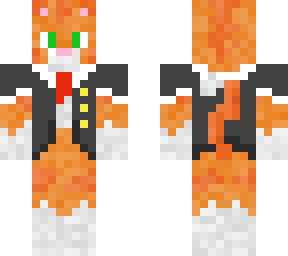 orange cat with a suit