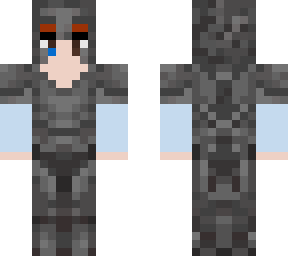 a guy with fake netherite armor