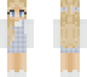 blonde in gingham