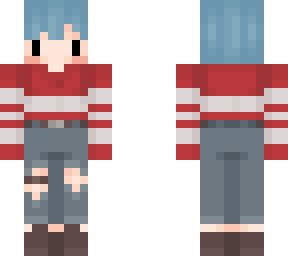 blue hair boy