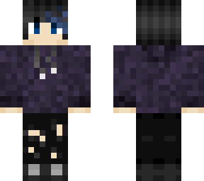 blue haired human - base