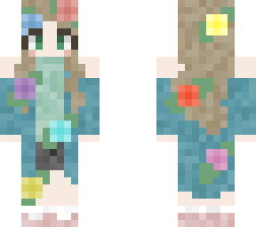 girl full of flowers