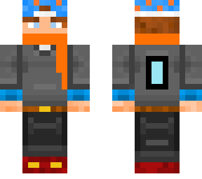 orange and blue hat