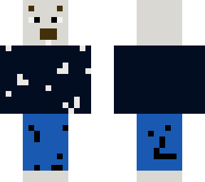 polar bear wearing clothes