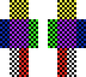 rainbow checkerboard skin