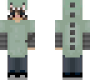 soft - pastel green dino hoodie - short hair