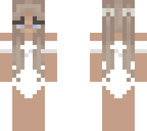 blonde pigtails with white frilled swimming costume
