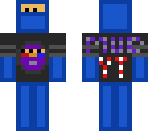 blue cartoon ninja with my youtube channel logo
