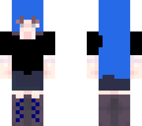 blue haired girl