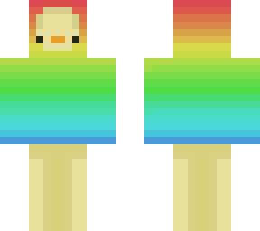 duck in rainbow gradient hoodie