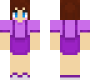 girl in purple overalls