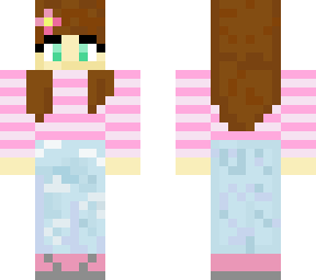 girl with pink flower in hair