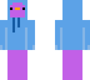 purple ducky in blue hoodie