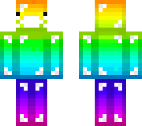 rainbow  skin with face mask